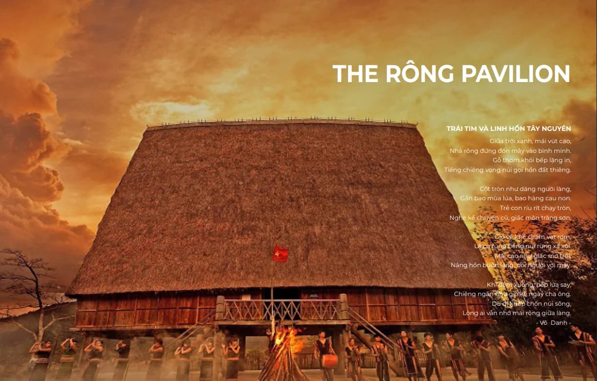 The Rông Pavilion EcoPalace Đắk Lắk – nhà Rông Tây Nguyên tái hiện trong không gian tầng 4