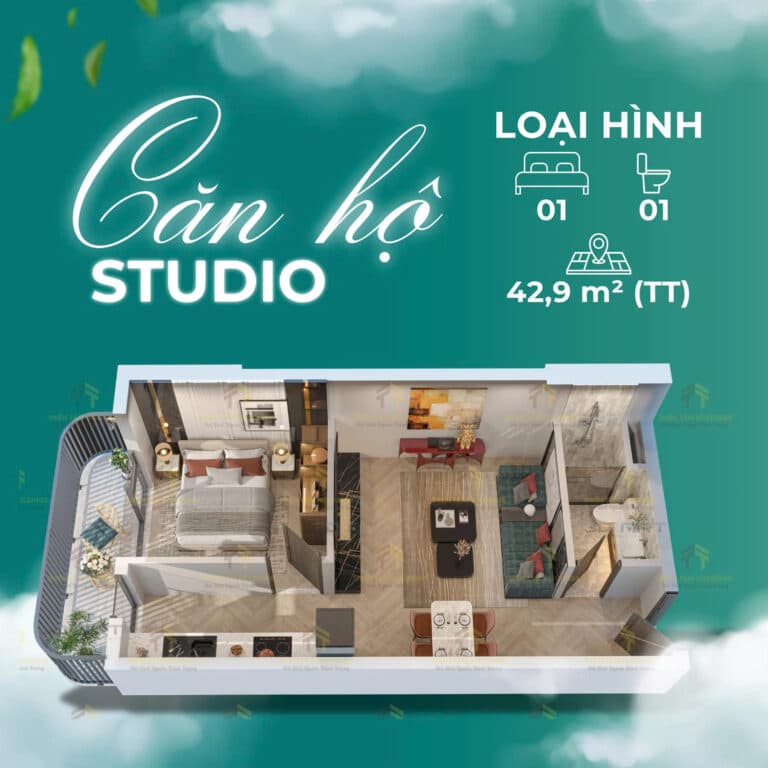 Căn hộ Studio và 1 phòng ngủ EcoPalace Đắk Lắk