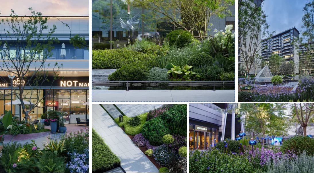 Định hướng cây xanh mặt bằng tầng 1 EcoPalace Đắk Lắk – Cây cao, cây tầm trung, cây viền