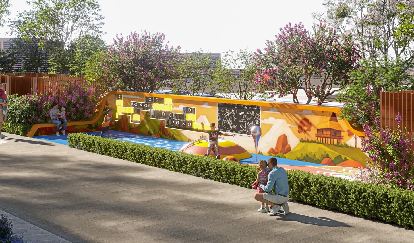 Sân chơi Cao Nguyên Bazan EcoPalace Đắk Lắk – thiết bị playground tầng 1